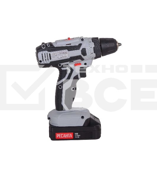 Дрель-шуруповерт аккумуляторная Ресанта ДА-18-2ЛК 75/14/5, Аккумуляторная, 18В, 2 АКБ, Кейс