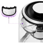 Чайник электрический Kitfort KT-6116 1.7 л, 2200 Вт, нержавеющая сталь/черный (корпус: стекло), фото4