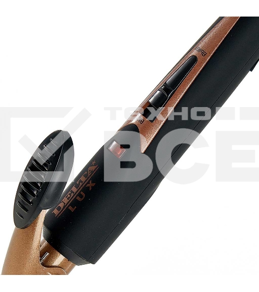 Щипцы для завивки волос DELTA LUX DL-0630 черный/бронзовый, 19 мм, 180 °C, 1 режим