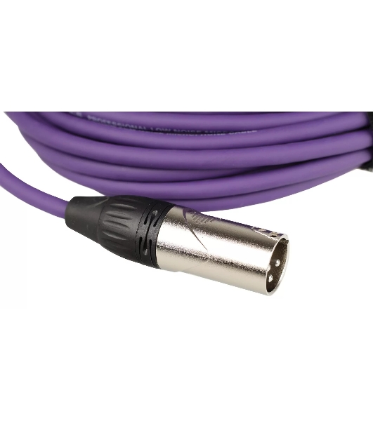 Микрофонный кабель FORCE FMC-05/10 VT XLR (F)- XLR(M), разъемы с никелевым корпусом и посеребренными контактами, 10 м, цвет фиолетовый