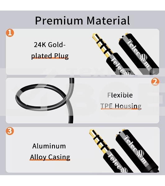 Кабель удлинит 3.5 Jack (M) - 3.5 Jack (F), 1.5м Telecom PRO <TAV7179M-1.5M>