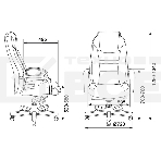 Кресло руководителя Бюрократ T-9923WALNUT/IVORY слоновая кость кожа крестовина дерево, фото6