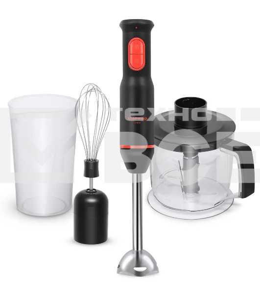 Блендер погружной Starwind SBP2300b 1000Вт красный/черный