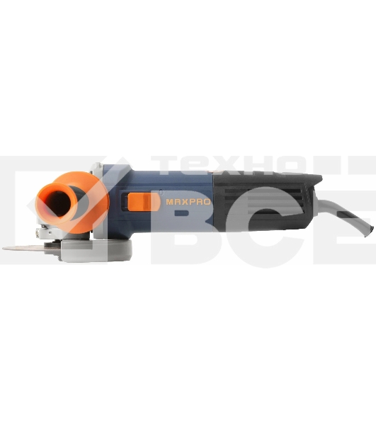Шлифмашина угловая MAX-PRO MPAG1200/125Q 1200 Вт, 11500 об/мин, кожух 125 мм, антивибрационная ручка, дополнительные щетки, 2,2 кг, кор.