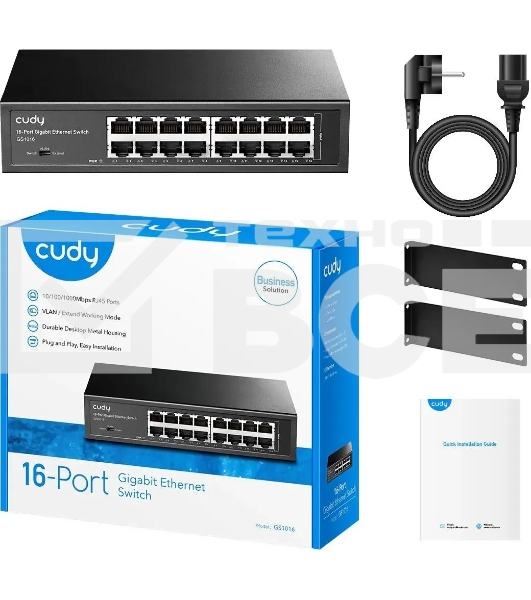 Коммутатор Cudy GS1016 (L2) 16x1Гбит/с неуправляемый