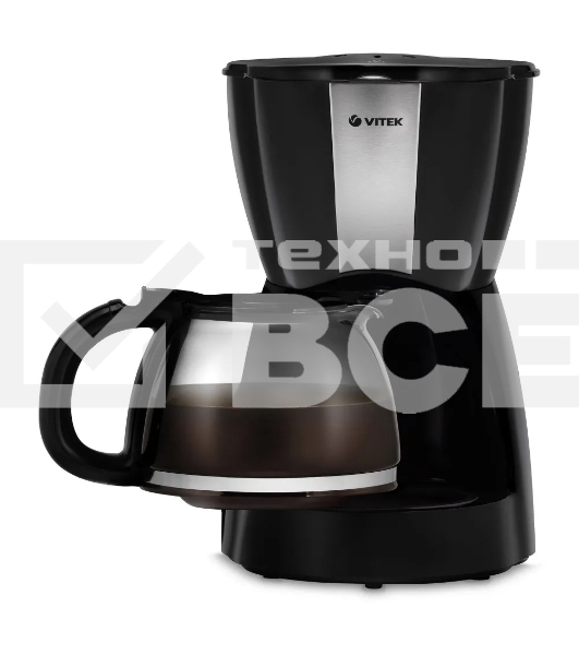 Кофеварка капельная Vitek Starlight VT-8385 (BK) черный, исп. кофе - молотый, 1.2 л, 980 Вт.