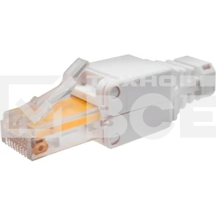 Коннектор Suprlan 10-0218-1, UTP кат.5E RJ45, с защитным колпачком, серый