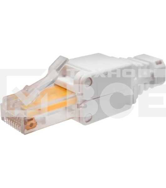 Коннектор Suprlan 10-0218-1, UTP кат.5E RJ45, с защитным колпачком, серый