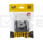 Розетка TV оконечная IEK BRITE РТВ11-0-БрС сталь, фото2