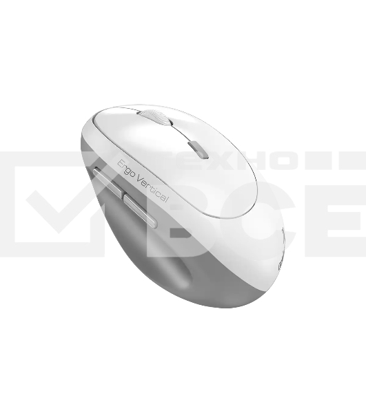 Мышь беспроводная Genius Genius Ergo 8350S /Вертикальная/бесшумная/1200-1600-2400 dpi/BlueEye/6 кнопок/USB-приемник/Bluetooth+2,4 ГГц/батарея AA/бело-серый (31030041401)