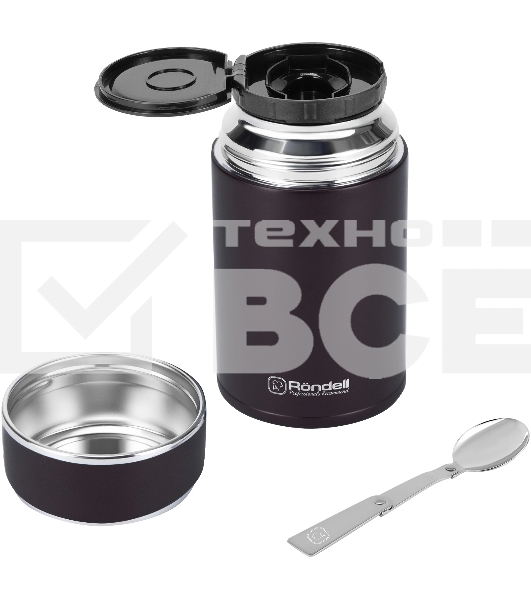 Термос для еды RONDELL RDS-1661, 0.7 л, бордовый