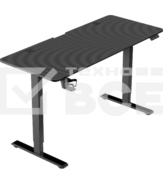 Стол игровой Defender компьютерный Erlong черн, 140x60, высота 72-117 см