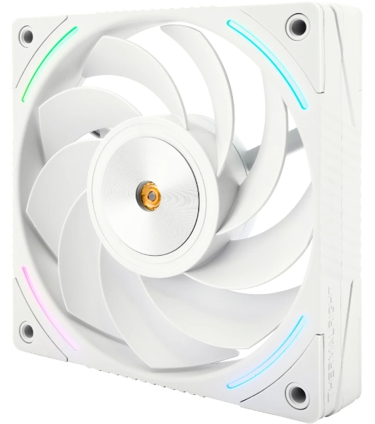 Кулер для корпуса Thermalright TL-K12RW Reverse (120x120x25mm, 4-pin PWM, ARGB, 69CFM, 27dBA, 2150RPM, White)