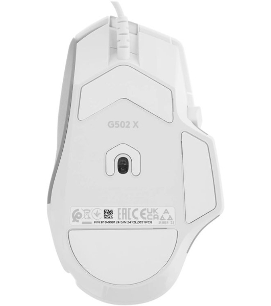 Мышь проводная Logitech G502 X белый, 25600 dpi, USB, кнопки - 13
