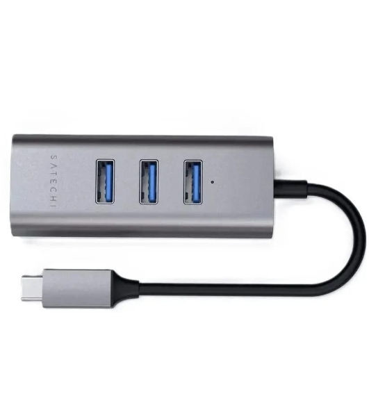 USB-концентратор Satechi ST-TC2N1USB31AM, USB Type-C, USB 3.0/RJ-45, USB Type-C