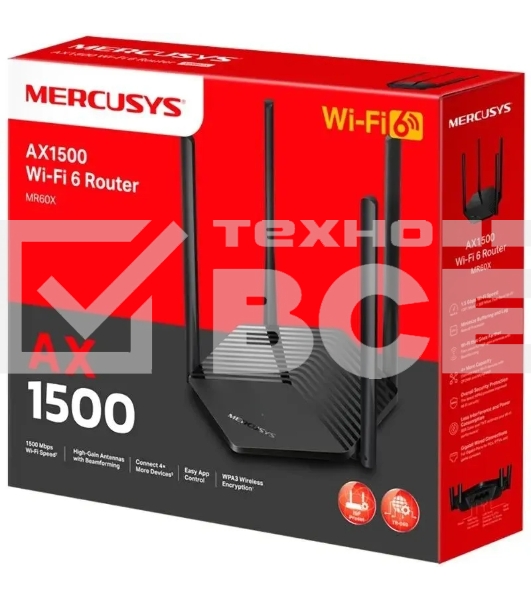 Двухдиапазонный Wi-Fi роутер Mercusys MR60X AX1500