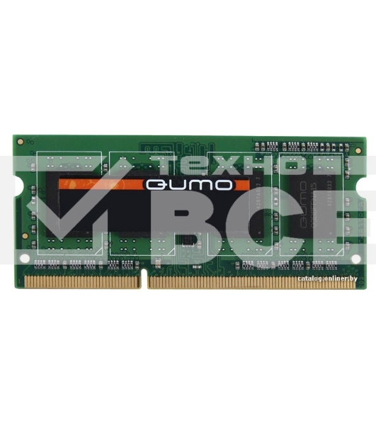 Оперативная память QUMO, DDR3, 4GB (1x4GB), 1600MHz, CL11, SO-DIMM