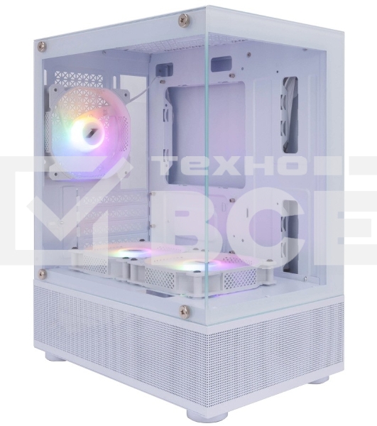 Компьютерный корпус 1STPLAYER MIKU Mi2-A White / mATX / 3x120mm LED fans / Mi2-A-WH-2F1R-W-1F1-W
