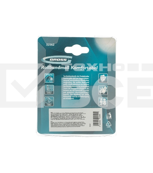 Рулетка Gross Komfortabel, 5 м х 25 мм, обрезиненный корпус