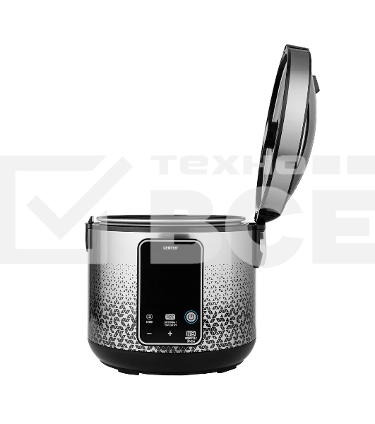 Мультиварка Centek CT-1499 (чёрный/сталь)  900Вт, 5.0л, 25 программ, мультиповар, антиприг. покрытие