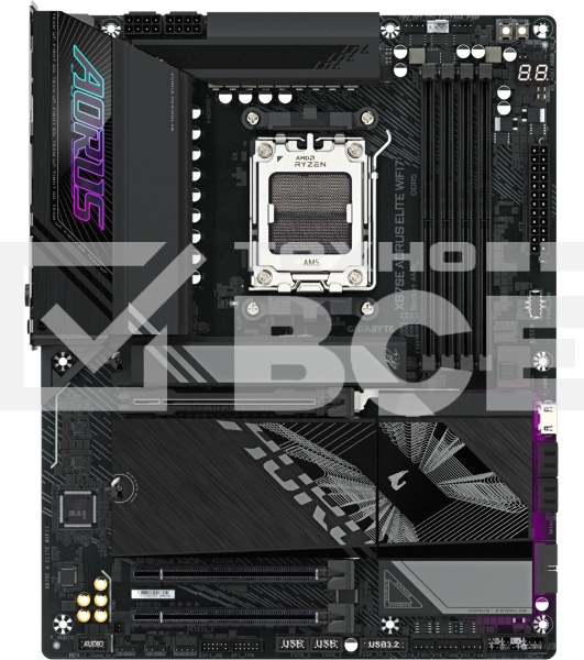 Материнская плата Gigabyte X870E AORUS ELITE WIFI7, AM5, AMD X870E, 4xDDR5, 4xSATA, 4xM.2, 1xPCI-E 5.0 x16, 1xPCI-E 4.0 x4, 1xPCI-E 3.0 x4, 1xHDMI, 1x 2.5Gb LAN, 4xUSB-A 3.2 Gen 1, 2xUSB-A 3.2 Gen 2, 4xUSB-A 2.0, 2xUSB-C 4.0, 2x3.5 мм, 7.1, ATX