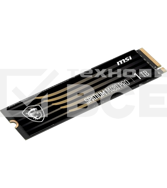 Накопитель SSD MSI SPATIUM M480 PRO, 1000GB, M.2 2280, PCIe 4.0 x4, NVMe, R/W 7400/6000