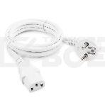 Кабель питания Cablexpert PC-186W Schuko-C13, 3x0.5мм2, 6A, с заземлением, 1.8м, белый, пакет, фото 1