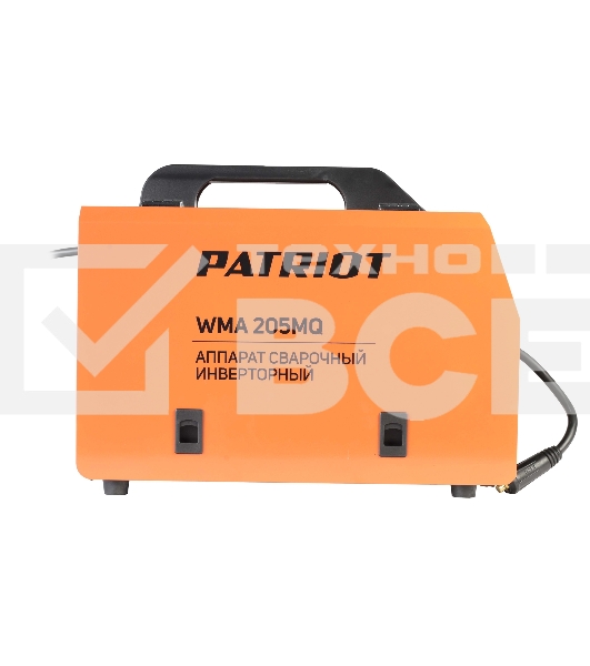 Полуавтомат сварочный инверторный PATRIOT WMA 205MQ MIG/MAG/MMA, полуавтоматическая сварка в среде газа (MIG/MAG) стальной и флюсовой проволокой 0.6/0.8 мм, сварка электродом (MMA) до 4мм, сварочный ток в режиме MIG: 40-200А; сварочный ток в режиме MMA: 4