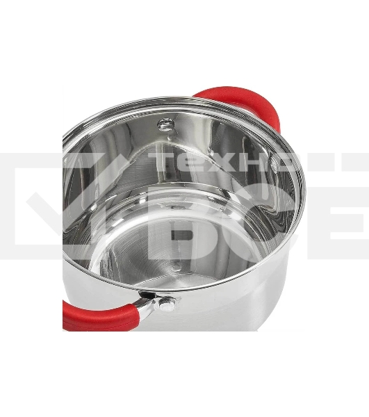 Кастрюля WEBBER BE-341/2 3 л, нержавеющая сталь, со стеклянной крышкой