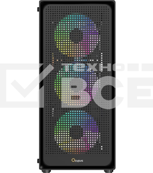 Компьютерный корпус Ocypus Gaммa C50 BK ARGb, MATX, USB 3.0*1+USB 2.0*2, FRONT 3x120мм ARGb, REAR 1x120мм ARGb