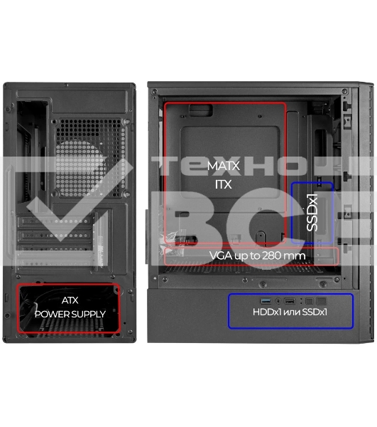 Компьютерный корпус Ginzzu CL400