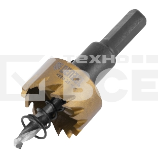 Коронка по металлу Denzel HSS, 25 мм, нитридтитановое покрытие