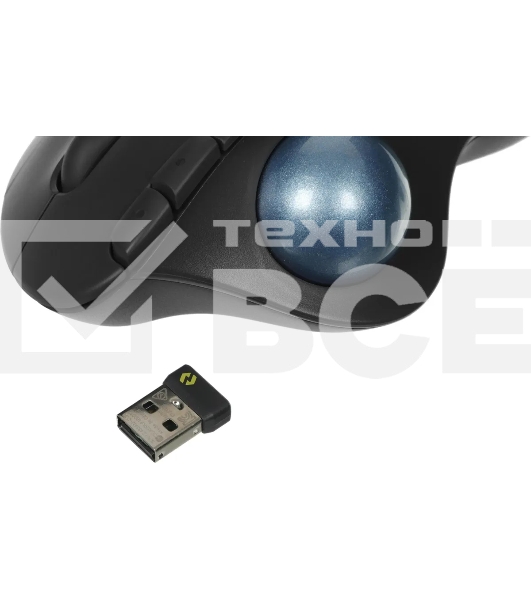 Трекбол Logitech M575S черный оптическая 2000dpi беспров. BT/Radio USB2.0 (910-007035)