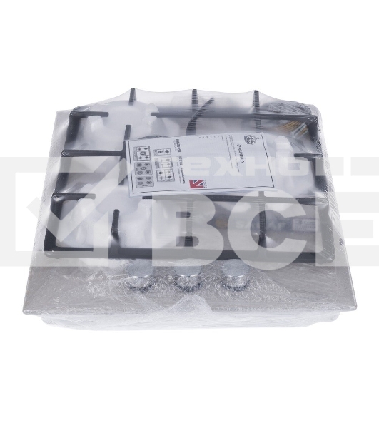 Газовая варочная панель Maunfeld EGHG.43.33CBG/G газ, ширина 45 см, 3 конфорки, WOK, чугунные решетки, газ-контроль, электроподжиг, бежевый