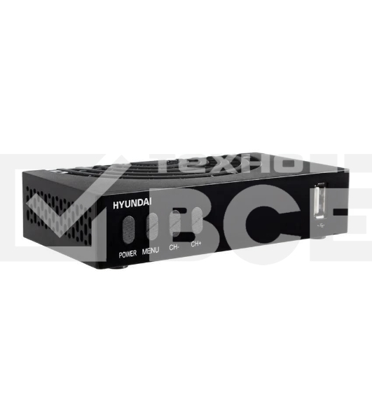 Приставка для цифрового ТВ Hyundai H-DVB440 черный, DVB-T2, DVB-T, DVB-C, HDMI, USB 2.0 x2