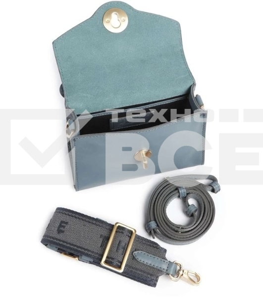 Сумка женская The Bridge Irene 04520501/KP голубая натур.кожа