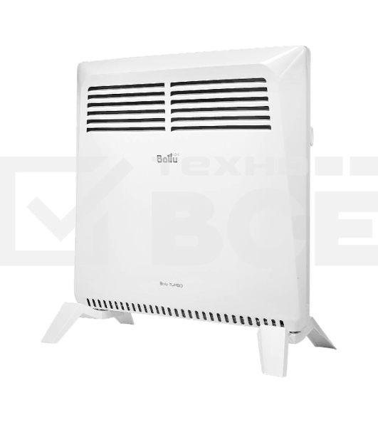 Конвектор Ballu Solo Turbo BEC/SMT-1000 белый, 1000 Вт, 15 м2, термостат