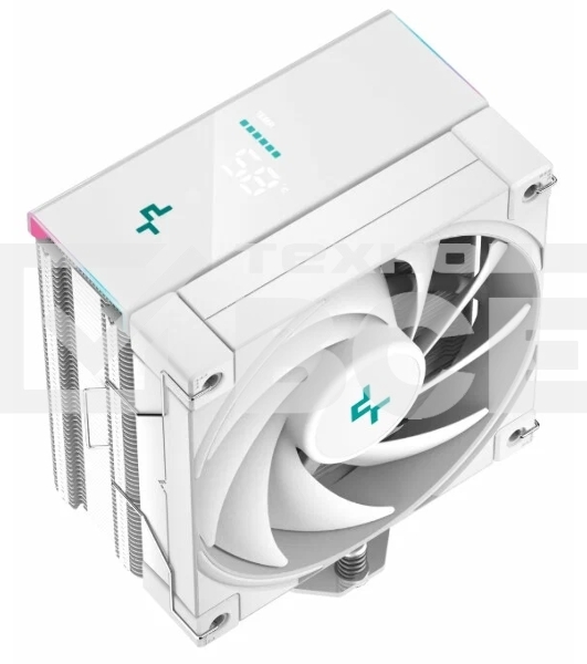 Кулер для процессора DEEPCOOL AG400 DIGITAL WH белый, 120 мм, алюминий/медь, 2100 об/мин, 31.6 дБ, 4 pin, 220 Вт, 152.7 мм