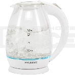 Чайник электрический Hyundai HYK-G2409 1.7л. 2200Вт белый/серебристый (корпус: стекло), фото3