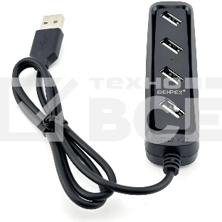 Разветвитель USB 2.0 BPH-1729 4порт. черный