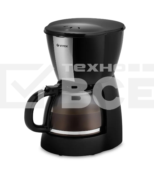 Кофеварка капельная Vitek Starlight VT-8385 (BK) черный, исп. кофе - молотый, 1.2 л, 980 Вт.