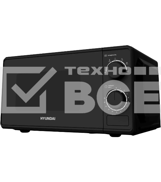 Микроволновая печь Hyundai HYM-M2096 черный, 20 л, 700 Вт, переключатели - поворотный механизм