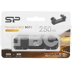 Флешка USB Silicon Power R/W DS72, 250Gb USB 3.2/Type-C, Черный, read/write 1050/850Mb/s, фото3