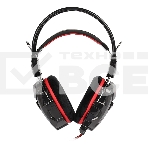 Гарнитура проводная игровая RUSH COBRA, динамики 40мм, велюровые амбушюры, черный/красный (SBHG-1300), фото2