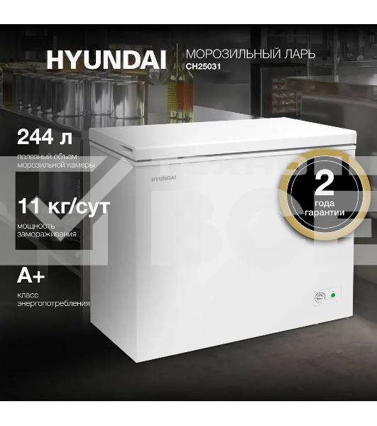 Морозильный ларь Hyundai CH25031 белый