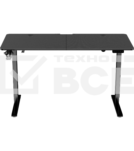 Стол игровой Defender компьютерный Erlong черн, 140x60, высота 72-117 см