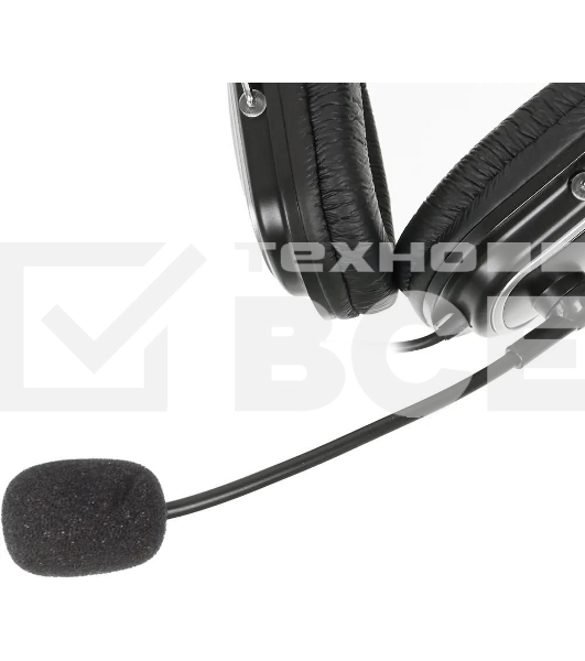 Гарнитура проводная A4Tech HS-50, черный/серебристый