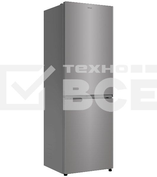 Холодильник Candy CFN6185S серебро двухкамерный 207/91 л морозилка снизу, No Frost