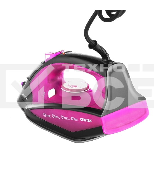 Утюг Centek CT-2355 фиолетовый, 2500 Вт, 45 г/мин, 160 г/мин, 270 мл