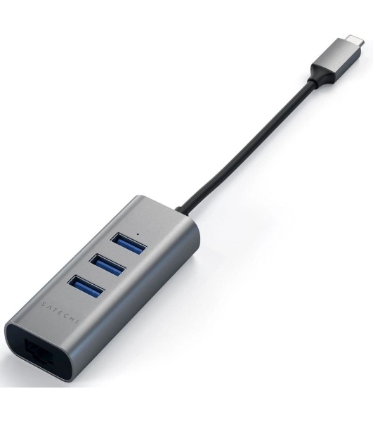 USB-концентратор Satechi ST-TC2N1USB31AM, USB Type-C, USB 3.0/RJ-45, USB Type-C